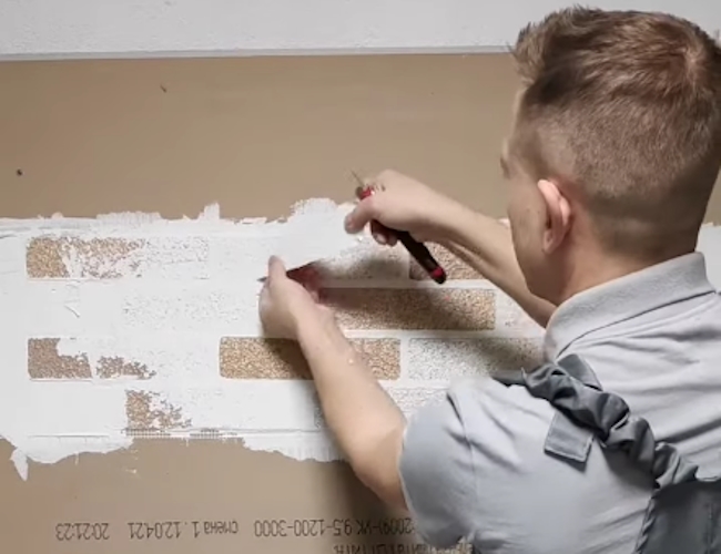 Монтаж АМК на белый клей ilmax 3140